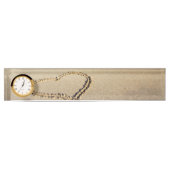 Der Strand hört in Sand Namensplakette (Vorderseite)