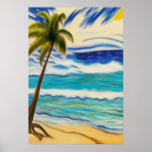 Der Strand im Sommer | AI Art Poster (Vorne)