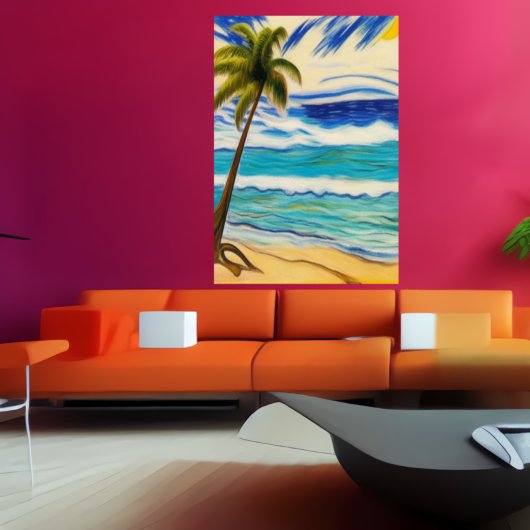 Der Strand im Sommer | AI Art Poster