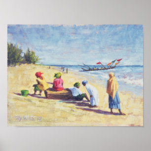 Der Strand in Abene Senegal 1997 Poster
