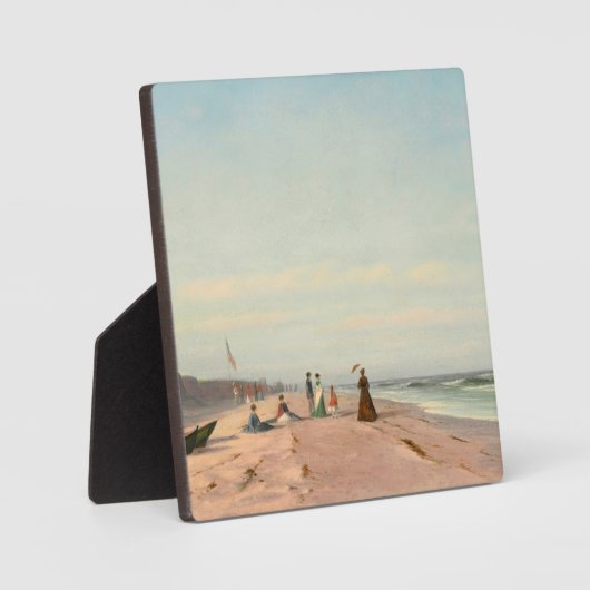 Der Strand in Long Branch, New Jersey Fotoplatte (Vorderseite)