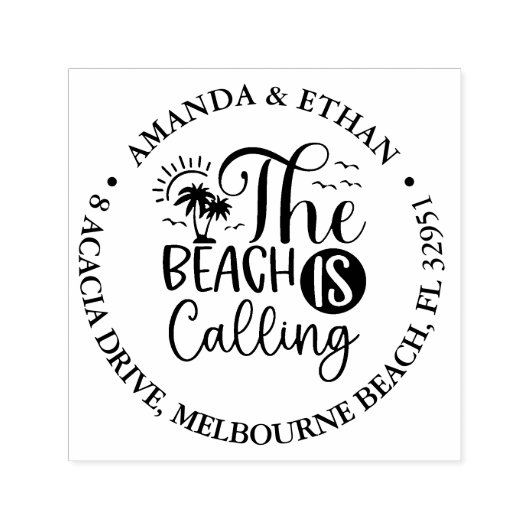 der Strand ist ein Motto Permastempel (Design)