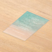 Der Strand ist einfach und modern Minimalistisch Acryleinladungen (Ablage )