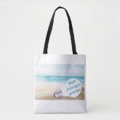 Der Strand ist immer eine gute Idee, im Sommer Tasche (Vorderseite)