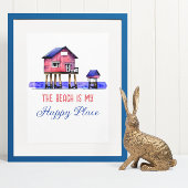 Der Strand ist mein glücklicher Ort Fotodruck