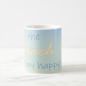 Der Strand ist mein glücklicher Ort Kaffeetasse (Mittel)