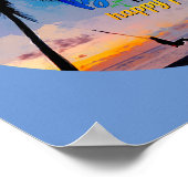 Der Strand ist mein glücklicher Ort Poster (Ecke)