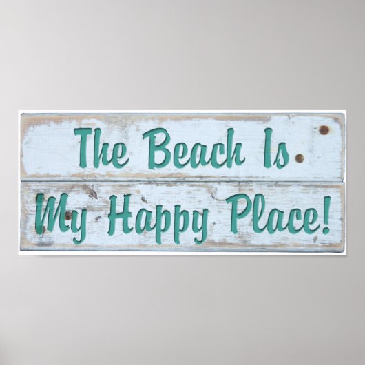 Der Strand ist mein glücklicher Ort Poster (Vorne)