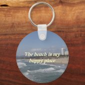 Der Strand ist mein glücklicher Ort Schlüsselanhänger (Vorderseite)