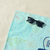 Der Strand ist mein glücklicher Ort Strandtuch (Beispiel)