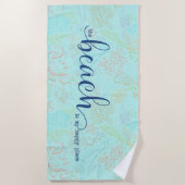 Der Strand ist mein glücklicher Ort Strandtuch (Vorderseite)