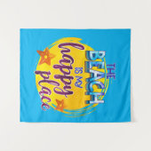 Der Strand ist mein glücklicher Ort Zitat Ozean So Wandteppich (Vorderseite (Horizontal))