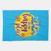 Der Strand ist mein glücklicher Ort Zitat Ozeanspa Geschirrtuch (Horizontal)