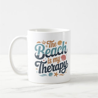 Der Strand ist meine Therapie - Sommerliche Küsten Kaffeetasse