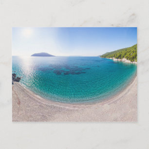 Der Strand Kastani auf der Insel Skopelos, Grieche Postkarte