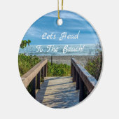 Der Strand Keramik Ornament (Links)