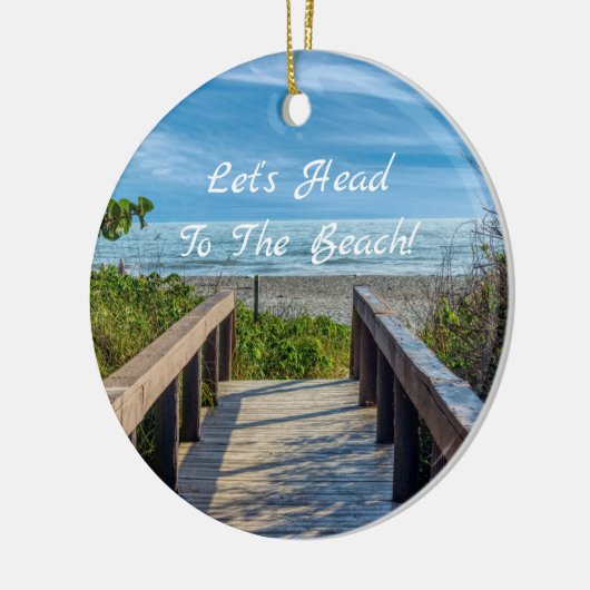 Der Strand Keramik Ornament (Links)