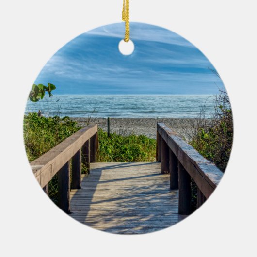 Der Strand Keramik Ornament (Hinten)