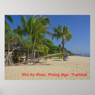 Der Strand, Kho Ko Khao, Phang Nga Postkarte Poster