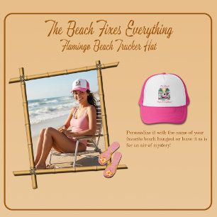 Der Strand Macht Alles Wieder Gut' Flamingo Strand Truckerkappe