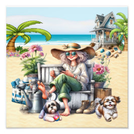 Der Strand - mein glücklicher Ort Fotodruck