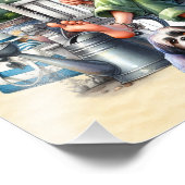 Der Strand - mein glücklicher Ort Fotodruck (Ecke)