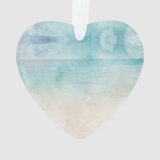 Der Strand Meine glückliche Lage Ozean Sand Wasser Ornament (Rückseite)