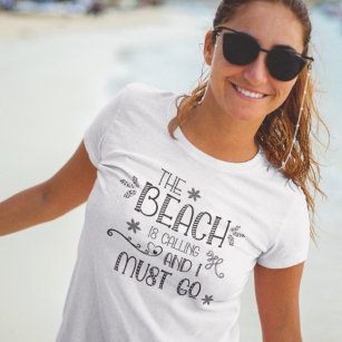 Der Strand nennt lustige Zitate Typografie-T - Shi T-Shirt