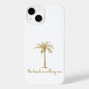 Der Strand nennt mich Golden Coconut Palm Tree Case-Mate iPhone 14 Hülle