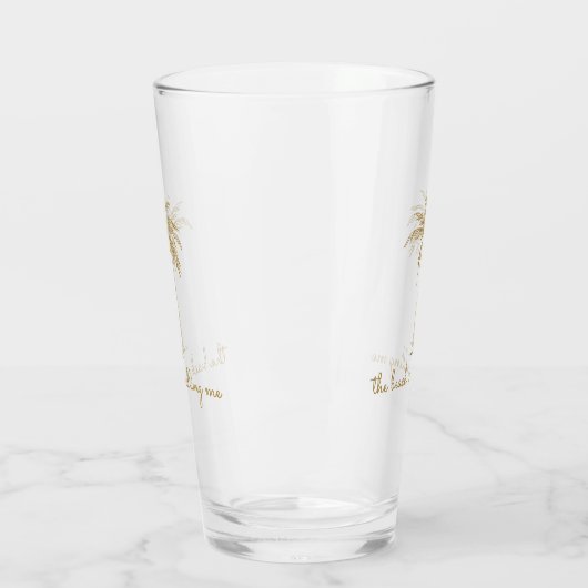 Der Strand nennt mich Golden Coconut Palm Tree Glas (Links)