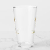 Der Strand nennt mich Golden Coconut Palm Tree Glas (Rechts)