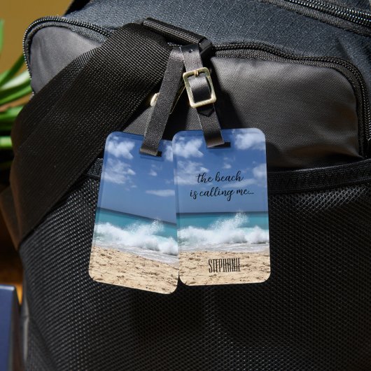 Der Strand nennt mich Tropenparadies Gepäckanhänger