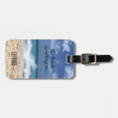 Der Strand nennt mich Tropenparadies Gepäckanhänger (Vorderseite horizontal)