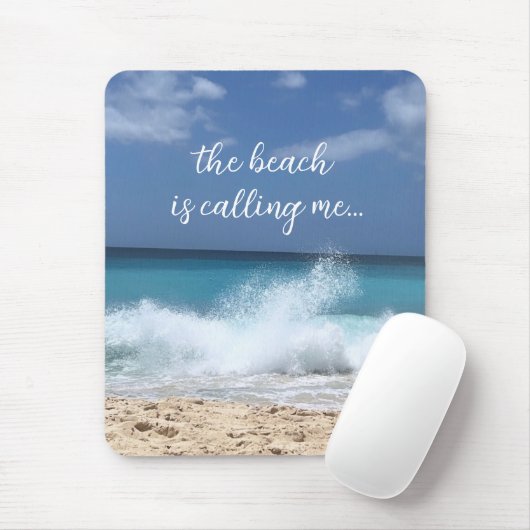 Der Strand nennt mich Tropenparadies Mousepad (Mit Mouse)