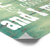 der Strand nennt Zitat-Mauer-Kunst aquamarin blau Poster (Ecke)