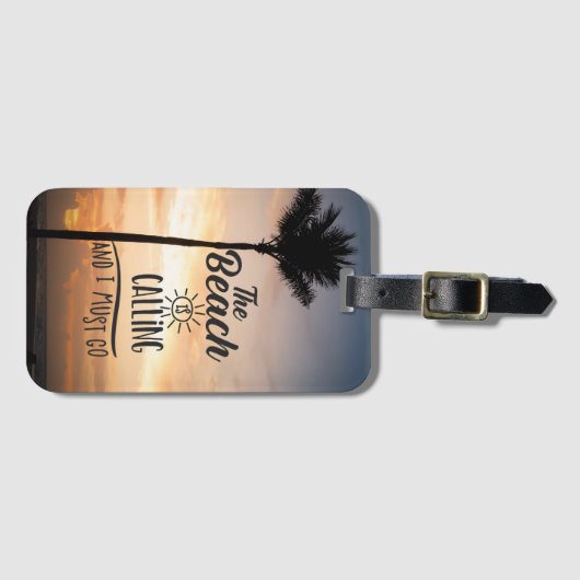 Der Strand ruft an Gepäckanhänger (Vorderseite (Horizontal))