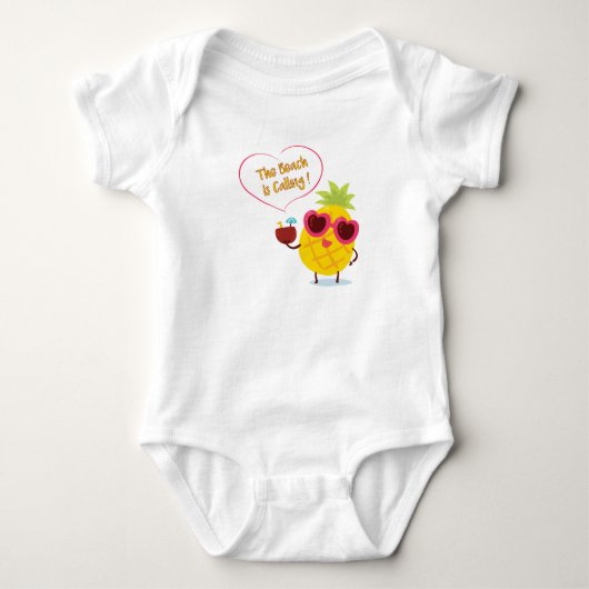 Der Strand ruft Baby Strampler (Vorderseite)