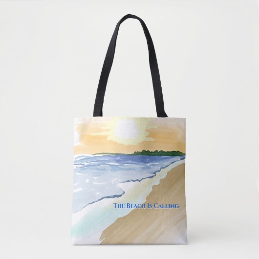 Der Strand ruft Beach Vibes an Tasche (Vorderseite)