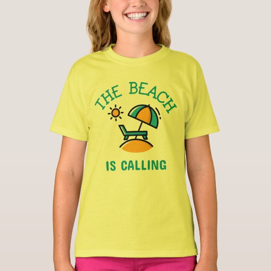 Der Strand ruft eine einfache Strandlandschaft her T-Shirt (Vorderseite)