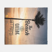 Der Strand ruft Fleecedecke (Vorderseite (Horizontal))