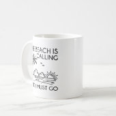 Der Strand ruft Kaffeetasse (Vorderseite Links)