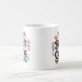 Der Strand ruft Retro Summer Vibes Design an Kaffeetasse (Mittel)