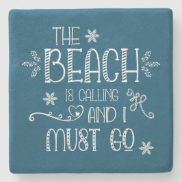 Der Strand ruft Spaß auf, jede Farbe anzugeben Steinuntersetzer