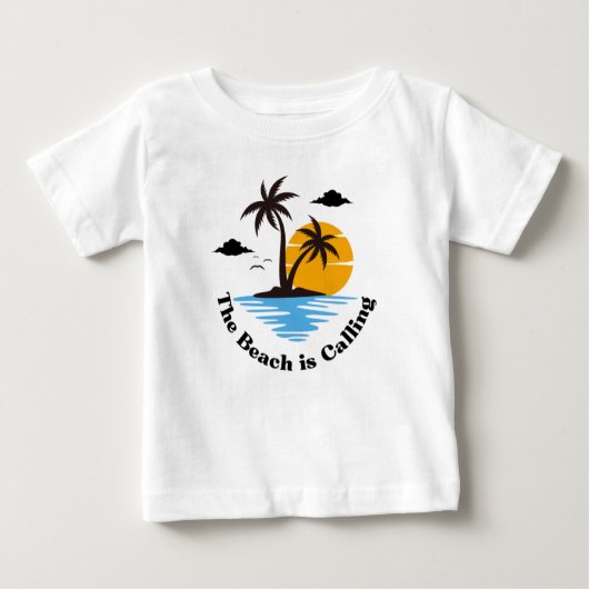 Der Strand ruft T - Shirt für Familienurlaub an (Vorderseite)