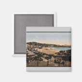 Der Strand San Sebastian, Spanien Vintages Fotochr Magnet (Vorderseite/Rückseite)