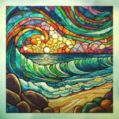 Der Strand und die Wellen Fensteraufkleber (Blatt 3)