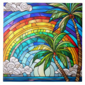 Der Strand und die Wellen Fliese (Vorderseite)