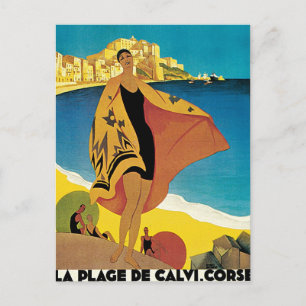 Der Strand von Calvi Korsika Frankreich Postkarte