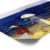 Der Strand von Dinard, Clarence Gagnon Poster (Ecke)