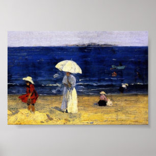 Der Strand von Dinard, Clarence Gagnon Poster